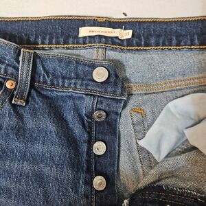 Levi's Premium Wedgie Bootcut Jeans Women's 34x31 Dark Wash Button Fly Denim